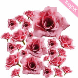 50 Flores Decorativas De Rosas De Imitación.