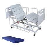 Cama Hospitalar Elétrica Motorizada + Elevação + Colchão D33