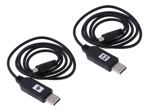 Dc 9v 12v Cable Convertidor De De Voltaje Usb Con Conector