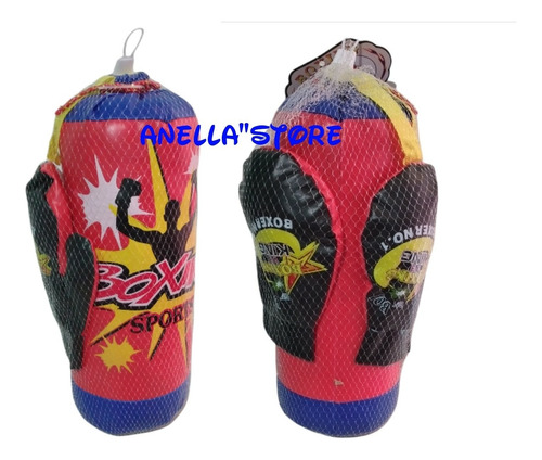 Set De Boxeo Más Guantes Para Niños Pushing Ball