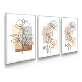 Quadro Decorativo Minimalista Flor Floral Sala Quarto Casal