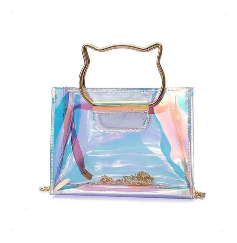 Bolso Transparente Cartera Mujer Mini Bag Porta Celular