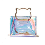 Bolso Transparente Cartera Mujer Mini Bag Porta Celular