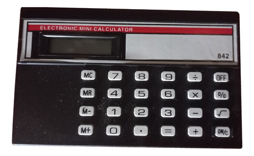 Vintage Mini Calculadora (sh-842) Caja Original (2 Pzs)