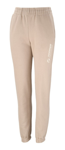 Jogging Topper Comfy Beige Mujer