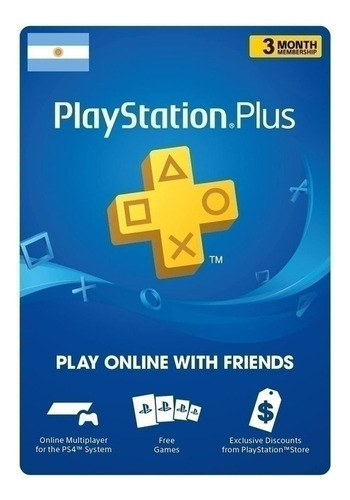 Codigo Playstation Plus Argentina 3 Meses 