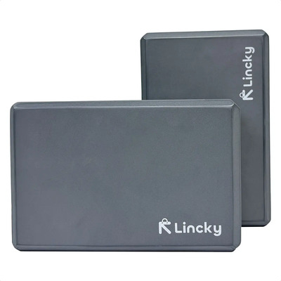 Par De Bloque De Yoga Para Pilates Lincky Ejercicio Fitness De Espuma Entrenamiento En Casa Color Gris | MercadoLibre
