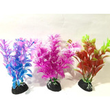 Kit Planta Plástica Aquário 10cm Betta Collor 03 Unidades