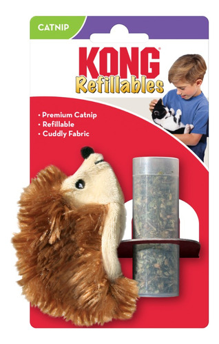 Peluche Kong Erizo Refillables Hedgehog With Catnip