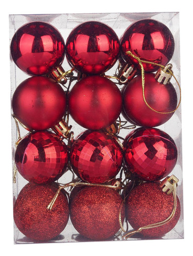 24 Uds Bolas De Navidad Adornos Navideños Bolas Decorativas