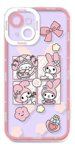 Funda Blanda Kuromi Melody Cinnamoroll Para iPhone 15, 14, 1