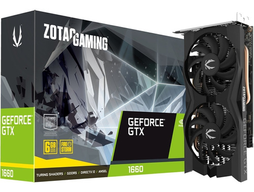 Tarjeta De Video Zotac Geforce Gtx 1660 Twin Fan 6gb Gddr5