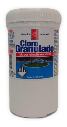 Cloro Granulado Para Piscina Pote Química Universal 1 Kg