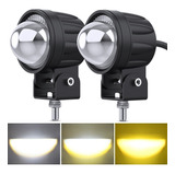 2pzs Faros Auxiliares Led Doble Color Para Auto Moto+3 Modos