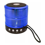 Caixa Som Bluetooth Portátil Speaker Para Presente Ws887 Cor Azul 110v/220v