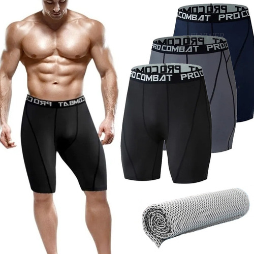 Licra Deportiva Hombre, Secado Rápido Correr Gym+toalla