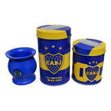 Set Matero Boca Juniors Yerbera Azucarera Bombilla Regalo 