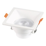 05 Spot Led Recuado Embutir Quadrado 3w 6500k Bivolt Branco