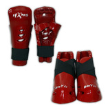 Kit Combo Protector De Pie + Guante Taekwondo Sparring Itf