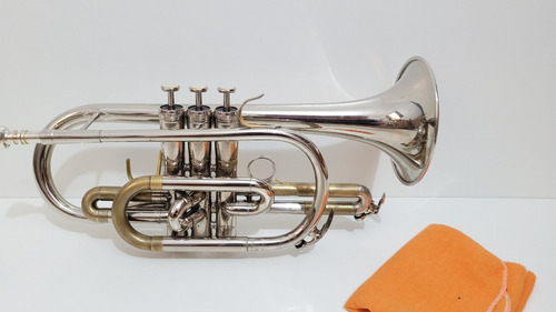 Cornet Sib Weril Alpha Ec1072 Níquel Completo Trompete  