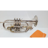 Cornet Sib Weril Alpha Ec1072 Níquel Completo Trompete  