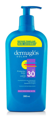 Dermaglos Protector Solar Fps 30 Emulsion X 380ml Familiar