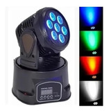 Mini Moving Head Wash 7 Leds Cree Quadriled Rgbw Dmx 6818-7