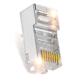 Conector De Red De Enchufe Modular Rj45 De Paso Cat5e, 100 P