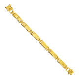 Pulseira Bracelete Banhada A Ouro 18k Chapa Lisa 9mm - 19cm