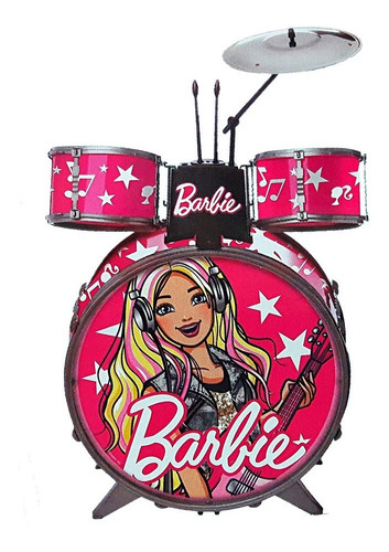 Bateria Musical Completa Barbie Glam Para Niñas Original 