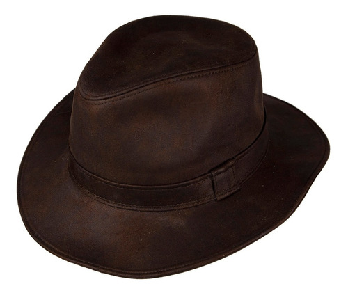 Sombrero Indiana  Australiano Simil Cuero Engrasado  Unisex