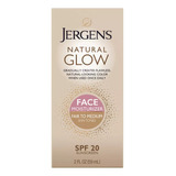 Bronceador Jergens Natural Glow, Hidrante Facial, Spf 20