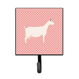 Gancho De Pared Saanen Goat Pink Check De Caroline's Treasur