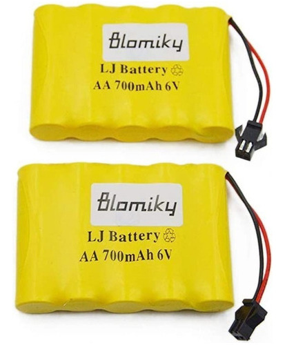 Blomiky 2 Pack 6v 700mah Nicd Bateria Aa Recargable Sm 2p 