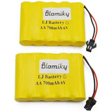 Blomiky 2 Pack 6v 700mah Nicd Bateria Aa Recargable Sm 2p 