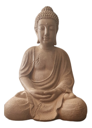 Figura Decoración Buda Meditando Jardín Terraza 42 Cm.