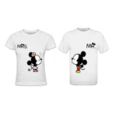 Poleras Estampadas De Pareja Mickey Y  Minnie 2