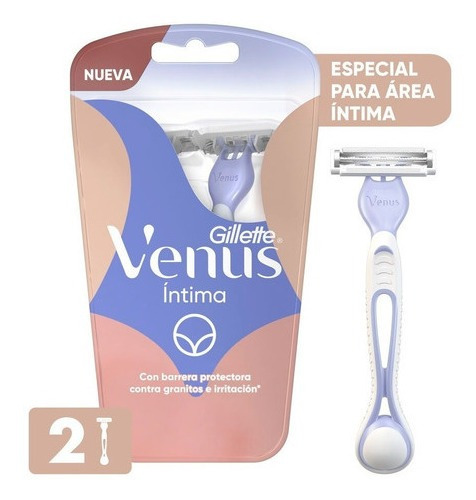 Venus Íntima Maquina De Afeitar Desechable  2 Und Gillette Íntima - 2 - Pack - 2