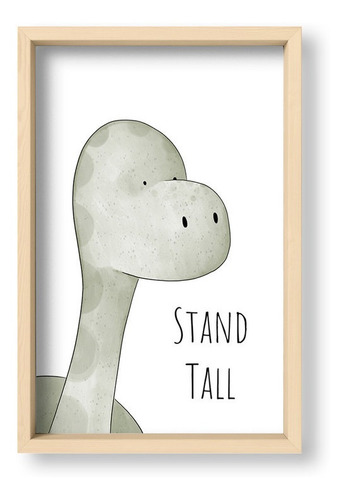 Cuadros Bebes 20x30 Box Natural Stand Tall Dino