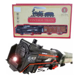 Tren  Infantil Con Locomotora Antigua  Vias Vagones Estacion