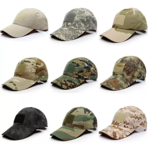 Gorras Militares Tácticas Tela Galleta Con Velcro Camufladas