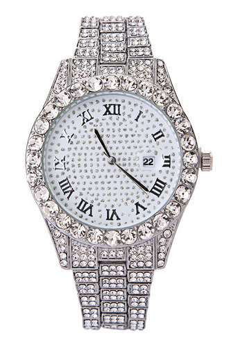 Reloj Impermeable Unisex Hip Hop Diamond Para Hombre Dama