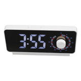 Reloj Despertador Digital Con Espejo Led Recargable De 10° C