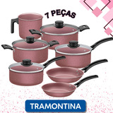 Conjunto De Panelas 7 Pçs Starflon Tampas Vidro Tramontina