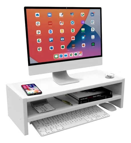 Suporte Para Monitores Mesa Elevado Home Office Organização