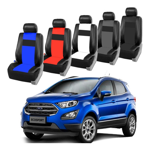 Funda Cubre Asientos Para Auto Cuero Ecológico P/ Ecosport Kinetic