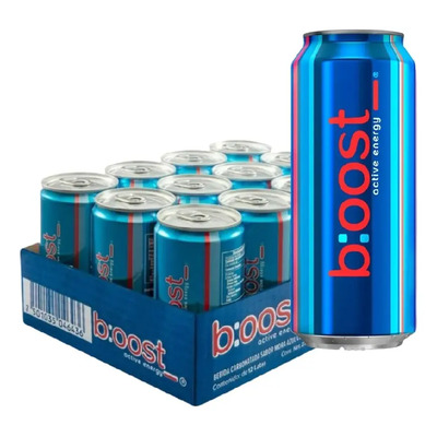 Bebida Energética Boost 12 Latas De 470ml.