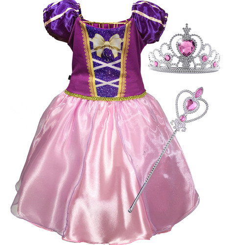 Vestido Princesinha Roxo Infantil Menina Luxo Lindo Rodado