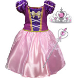 Vestido Princesinha Roxo Infantil Menina Luxo Lindo Rodado