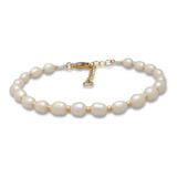 Pulsera Synata Perlas Blancas Cultivadas  Oro 18k Laminado